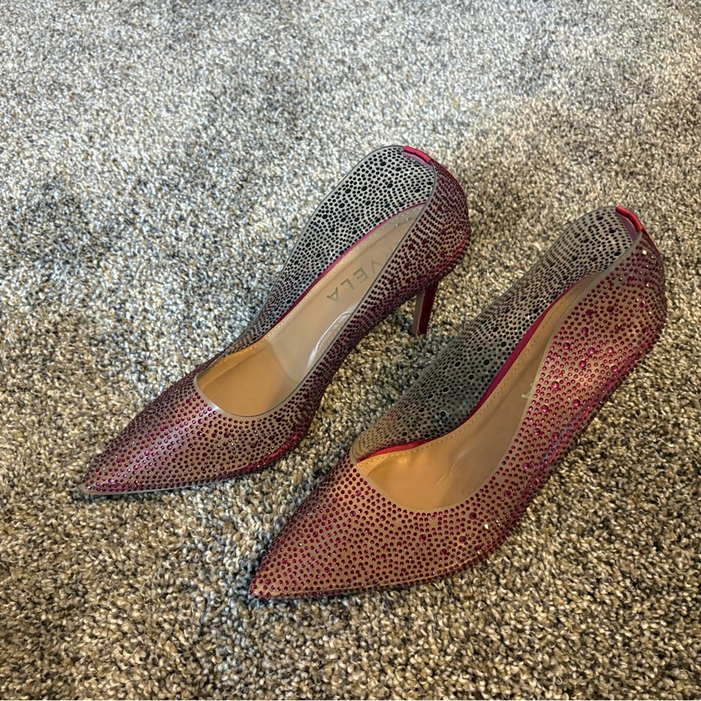 Carvela pink sparkly pumps high heels